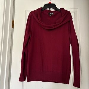 A.n.a maroon turtleneck/cowlneck